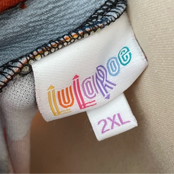 LuLaRoe Multicolored Cassie Skirt- Paintbrush Pattern- Size 2XL - Picture 6 of 7